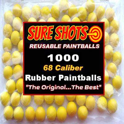 1000 68 Cal Rubber  Paintballs - Christmas Paintball Gift 2021